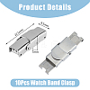 DICOSMETIC 10Pcs 201 Stainless Steel Watch Band Clasps STAS-DC0015-89-2
