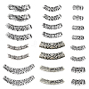 24Pcs 12 Style Tibetan Style Alloy Curved Tube Beads FIND-SC0002-98-1