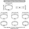 DICOSMETIC 14Pcs 7 Size 201 Stainless Steel Plain Band Ring for Men Women RJEW-DC0001-06B-5