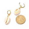 Natural Cowrie Shell Beads Dangle Earrings for Girl Women EJEW-JE04641-01-4