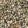 Spray Painted Picasso Cylinder Glass Seed Beads GLAA-T028-12A-10-2