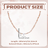 1Pc Glass Rondelle Beaded Necklaces NJEW-LP0007-23Y-2