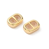 Brass Silicone Slide Charms KK-C099-06A-G-2
