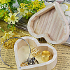 2Pcs Heart Wood Jewelry Storage Boxes OBOX-DJ0001-04-3