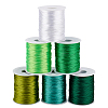 6 Rolls 6 Colors Round Polyester Thread OCOR-PH0005-99-1