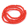 Opaque Solid Color Imitation Jade Glass Beads Strands EGLA-A044-P1mm-D03-2