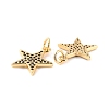 Brass Micro Pave Clear Cubic Zirconia Charms ZIRC-Z018-15G-B-2
