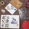 CRASPIRE 2 Sheets 2 Styles Custom PVC Plastic Clear Stamps DIY-CP0010-02-4