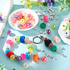 140Pcs 3 Styles Polyester Rabbit Hair with Alloy European Beads DIY-TA0015-26-8