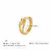 Irregular 304 Stainless Steel Finger Rings for Women SA8524-9-1