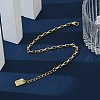 Brass Box Chain Bracelets BJEW-H537-03G-4