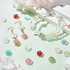 200Pcs 10 Colors Spray Painted Transparent Glass Beads GLAA-PH0003-41-5