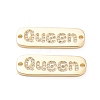 Brass Micro Pave Cubic Zirconia Links ZIRC-L093-32G-1