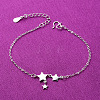 Brass Triple Star Link Chain Anklets for Women FS-WGCAD95-01-1