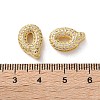 Rack Plating Brass Micro Pave Cubic Zirconia Slide Charms KK-C084-34G-Q-3