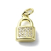 Brass Micro Pave Claer Cubic Zirconia Charms KK-H475-50G-08-1