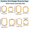 4 Styles Stainless Steel Huggie Hoop Earrings Sets for Women EJEW-SC0001-74-2