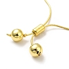 Rack Plating Brass Round Bead Slider Bracelets for Women X-BJEW-M232-01G-E-4
