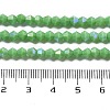Opaque Solid Color Electroplate Glass Beads Strands EGLA-XCP0001-12A-5