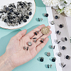 40Pcs 4-Hole Resin Button Lapel Pin Backs BUTT-NB0002-13C-3