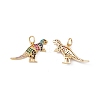 Rack Plating Brass Micro Pave Colorful Cubic Zirconia Pendants ZIRC-C040-48D-G-1