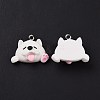 Cartoon Opaque Resin Pendants RESI-G054-01B-P-3