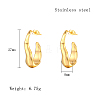 304 Stainless Steel Twist Oval Stud Earrings IT7709-1-4