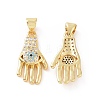 Brass Micro Pave Cubic Zirconia Pendants LS-ZIRC-P106-05G-1