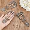 SUPERFINDINGS 3 Sets 3 Style Belt Alloy Buckle Sets FIND-FH0008-31-3