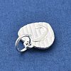 925 Sterling Silver Heart with Capital Letter Charms STER-S009-13C-S-3