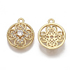Brass Micro Pave Cubic Zirconia Pendants KK-S354-090-NF-2