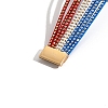 American Flag Style Red Blue White Imitation Leather Cord Bracelet PW-WG35B3F-01-3