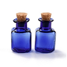 Square Glass Cork Bottles Ornament GLAA-D002-04D