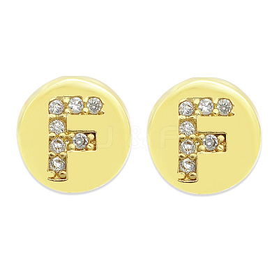 Brass Micro Pave Clear Cubic Zirconia Beads KK-T030-LA843-FX3-1