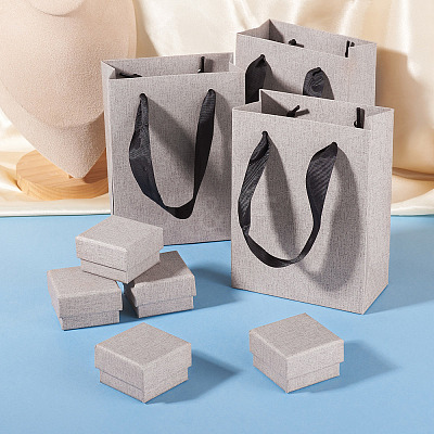 5Pcs Square Paper Jewelry Display Cases CON-TA0001-39A-02-1