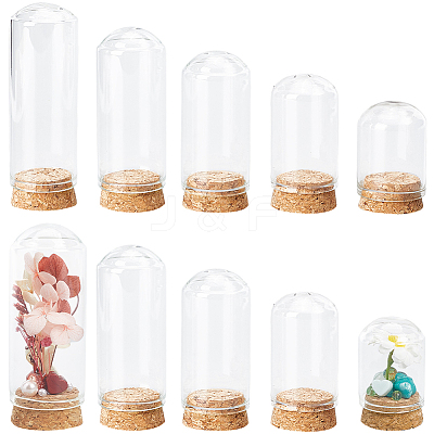 15Pcs 5 Styles Clear Glass Dome Cover CON-SC0001-02-1