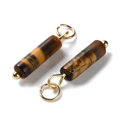 Natural Tiger Eye Pendants STAS-C120-01G-04-1