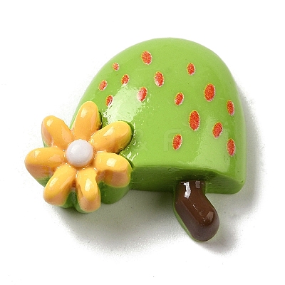 Cute Opaque Resin Tree Cabochons RESI-L040-02A-1