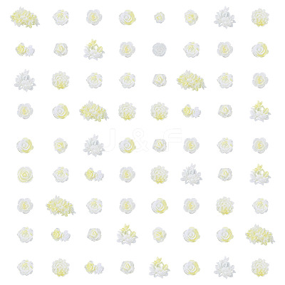 200Pcs Flower & Butterfly Resin Cabochons CRES-TA0001-89D-1