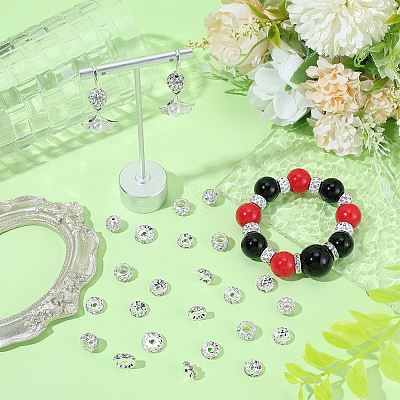 260Pcs 5 Styles Pave Disco Ball Beads RB-SC0001-21-1