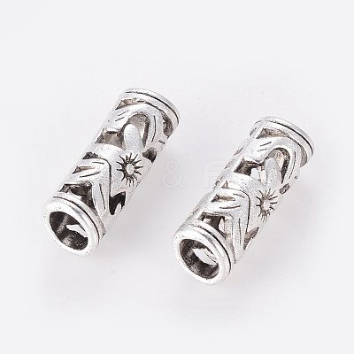Tibetan Style Hollow Tube Beads LS-LF10482Y-NF-1