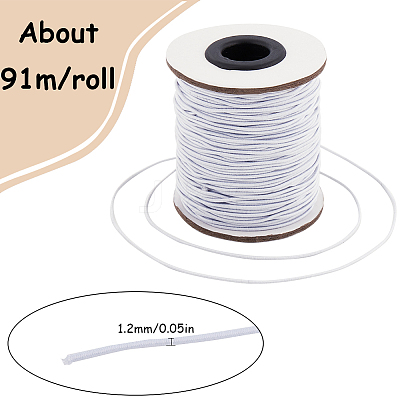 Elastic Round Jewelry Beading Cords Nylon Threads NWIR-SP0001-01B-1