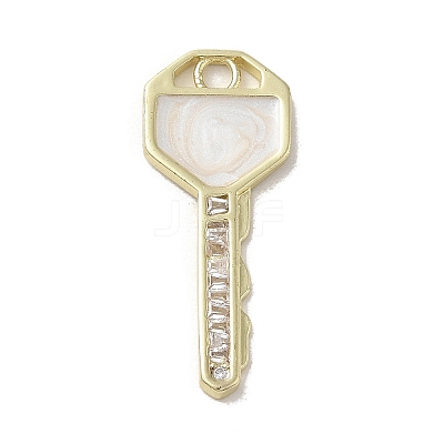 Brass Cubic Zirconia Pendents KK-M275-27G-1