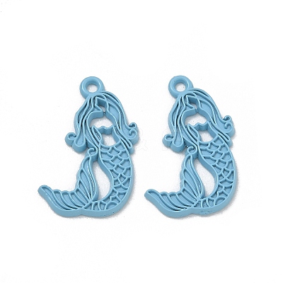 Spray Painted Alloy Pendants AL-CBA5D51-01D-1