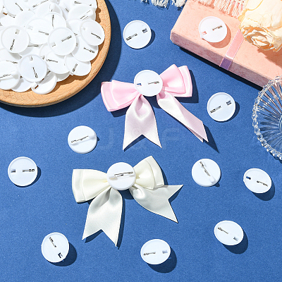 80Pcs Plastic Brooch Base Settings KY-SC0002-39A-1
