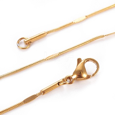 304 Stainless Steel Snake Chain Necklaces X-NJEW-F265-B-G-1