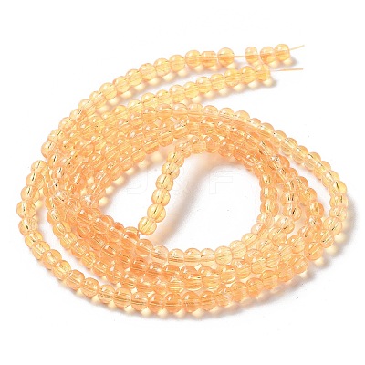 Drawbench Transparent Glass Beads Strands GLAD-Q012-4mm-08-1
