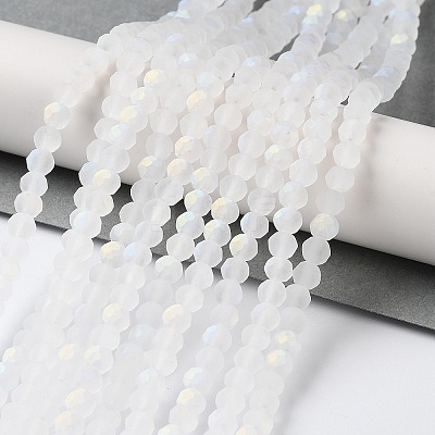 Transparent Glass Beads Strands X1-EGLA-A034-T4mm-MB19-1