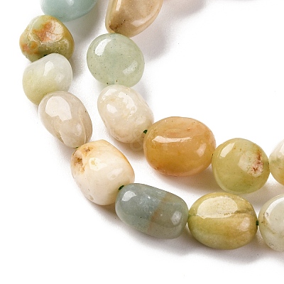 Natural Flower Amazonite Beads Strands G-G146-A19-01-1