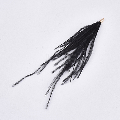 Ostrich Feather Tassel Big Pendant Decorations FIND-S302-08L-1